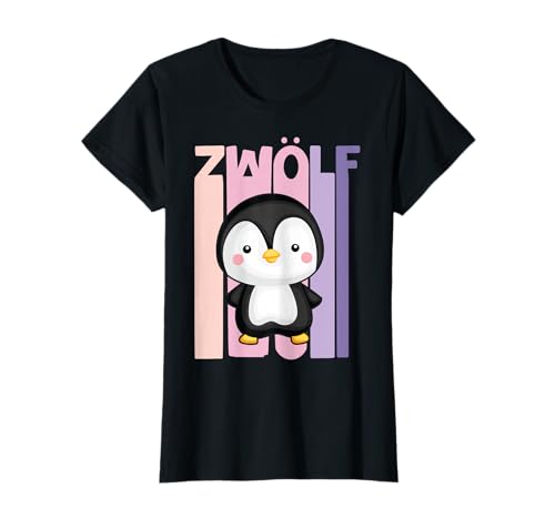 12. Geburtstag Mädchen süßes Pinguin 12 Jahre alt T-Shirt von Süße Pinguin Mädchen Geburtstag Designs