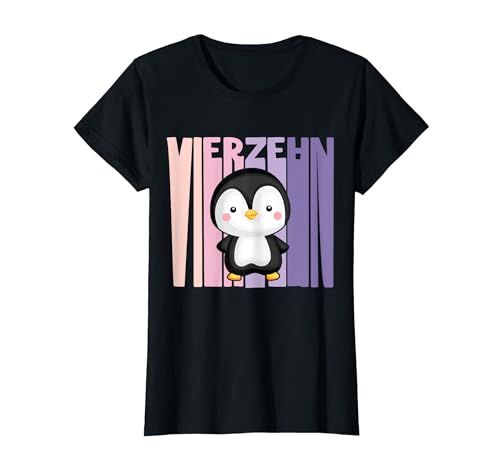 14. Geburtstag Mädchen süßes Pinguin 14 Jahre alt T-Shirt von Süße Pinguin Mädchen Geburtstag Designs