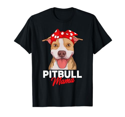 Pitbull Mama Frauchen Pittie Hund T-Shirt von Süße Pitbull Terrier Geschenke