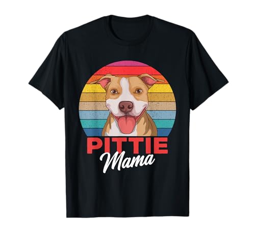 Pitbull Mama Pittie Hunde Frauchen T-Shirt von Süße Pitbull Terrier Geschenke