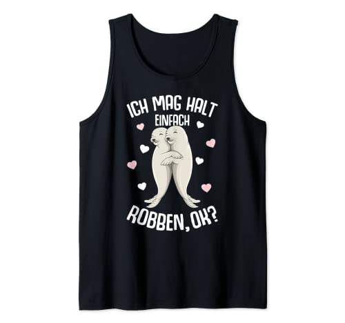 Robbe Ich mag halt Robben Seehund Seelöwe Mädchen Kinder Tank Top von Süße Robbe Geschenkideen