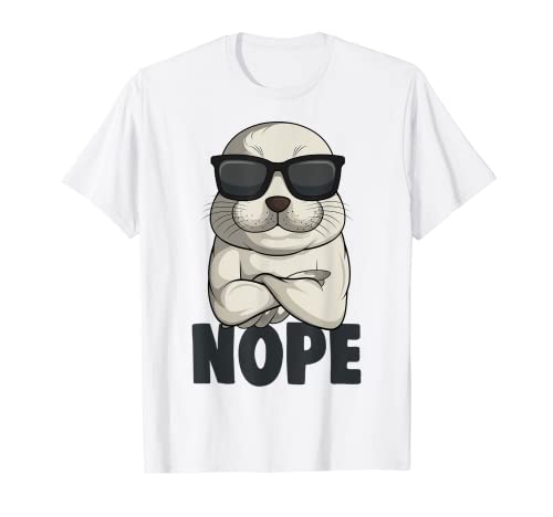 Robbe Seelöwe Seehund Kinder Damen Mädchen Jungen Robben T-Shirt von Süße Robbe Geschenkideen