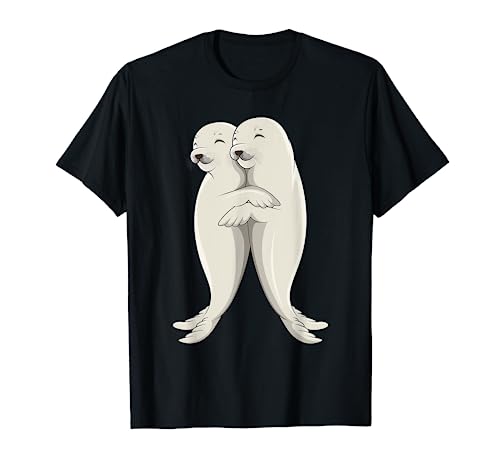 Robbe Seelöwe Seehund Robben Kinder Damen Mädchen Jungen T-Shirt von Süße Robbe Geschenkideen