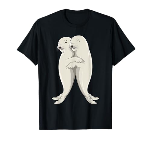 Robbe Seelöwe Seehund Robben Kinder Damen Mädchen Jungen T-Shirt von Süße Robbe Geschenkideen