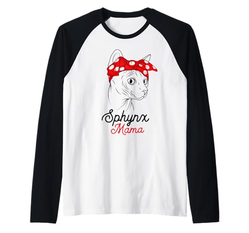 Sphynx Mama Katze Sphinx Nacktkatze Katzenliebhaber Geschenk Raglan von Süße Sphynx Katzen Design Geschenke