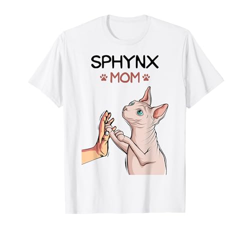Sphynx Mom Mama Sphinx Katze Nacktkatze Katzenliebhaber T-Shirt von Süße Sphynx Katzen Design Geschenke