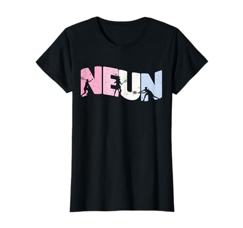 9. Geburtstag Mädchen Süßes Tennis Spielerin 9 Jahre T-Shirt von Süße Tennis Spielen Geburtstag Geschenk Mädchen