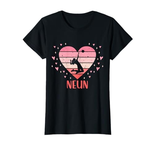 9. Geburtstag Mädchen Süßes Volleyball Spielerin 9 Jahre T-Shirt von Süße Volleyball Sport Geburtstag Geschenk Mädchen