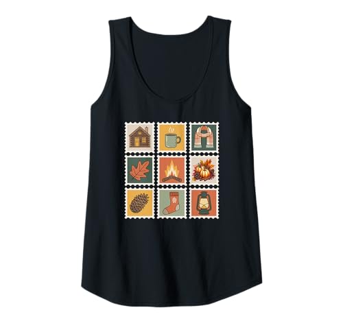 Damen Herbstkabin Design Tank Top von Süße und freche benutzerdefinierte Gibutiquen