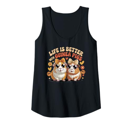 Damen Lustige Schweinwein Nagetierdesign Meerschweinchen Tank Top von Süße und freche benutzerdefinierte Gibutiquen