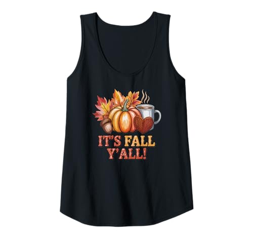 Damen Sie Kürbisse und Blätter des Herbstes Tank Top von Süße und freche benutzerdefinierte Gibutiquen