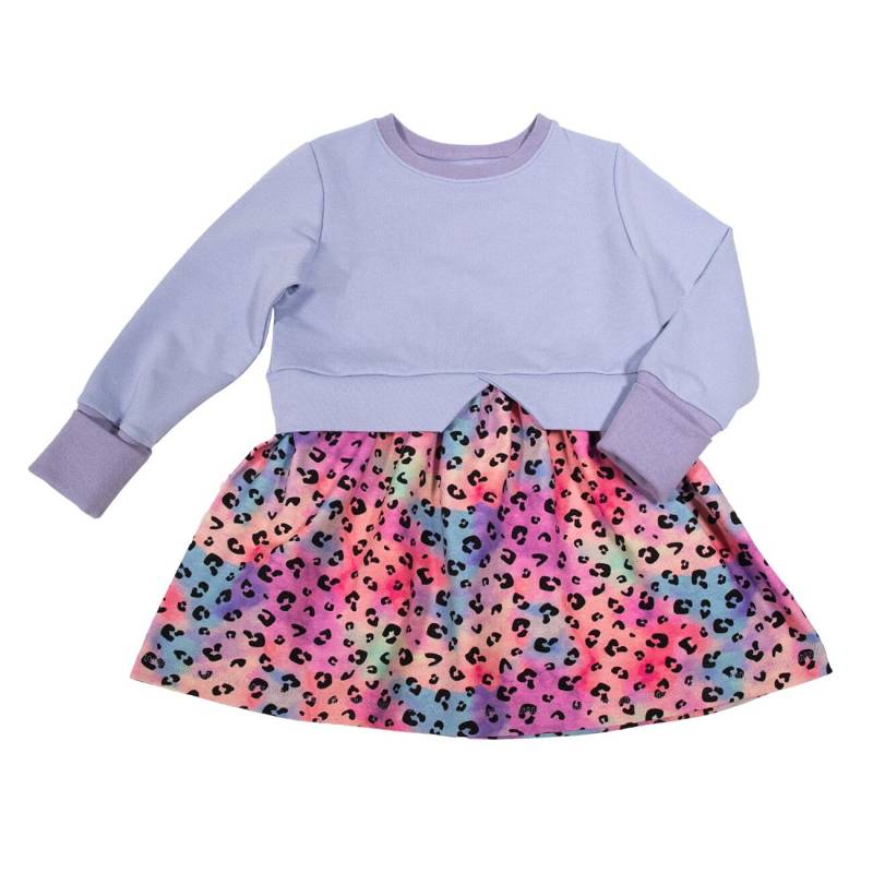 Girly Sweater/Pullover Mit Schößchen Pullover-Kleid - Baby Mädchen "Buntes Leopardenmuster" Geschenk Geburt Geburtstagskleid von SuesseZwerge