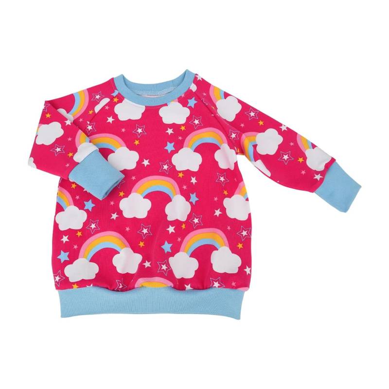 Langarmshirt Longsleeve Baby Mädchen "Regenbogen & Sterne" Pink Geschenk Geburt Babyparty Stoffauswahl von SuesseZwerge
