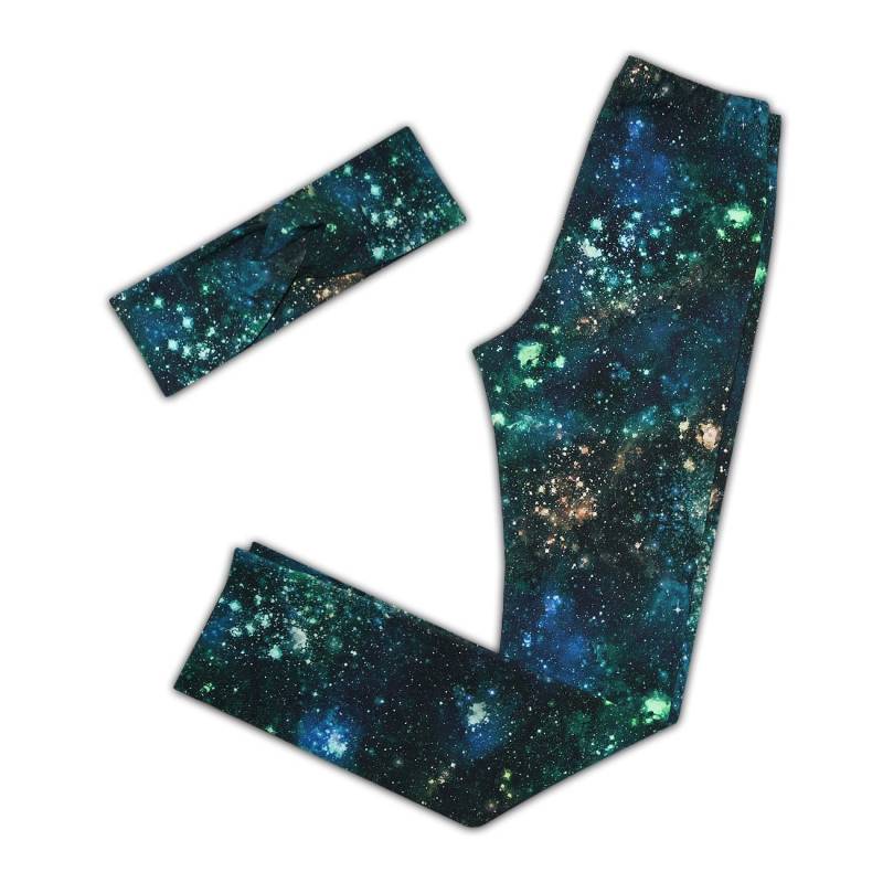 Leggings Galaxy Universum Sterne Nachtblau - Baby Mädchen Gr. 50 Bis 158 Stoffauswahl Oeko-Tex Standard Stoff von SuesseZwerge