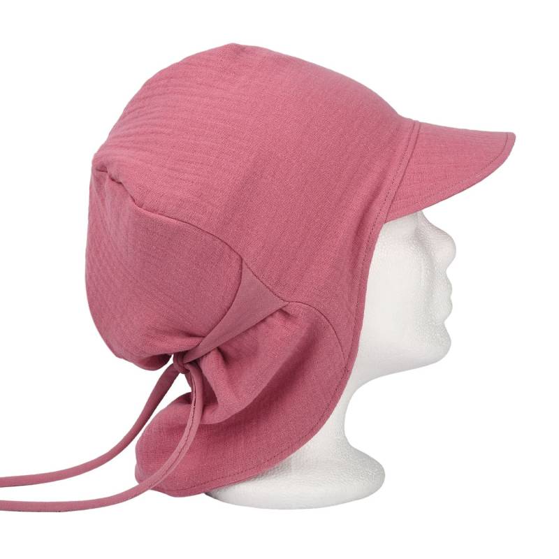 Musselin Sonnenhut Zum Mitwachsen Mit Verlängertem Nackenschutz & Sonnendach Altrosa/Antik Pink Stoffauswahl Baby Kinder Mädchen von SuesseZwerge