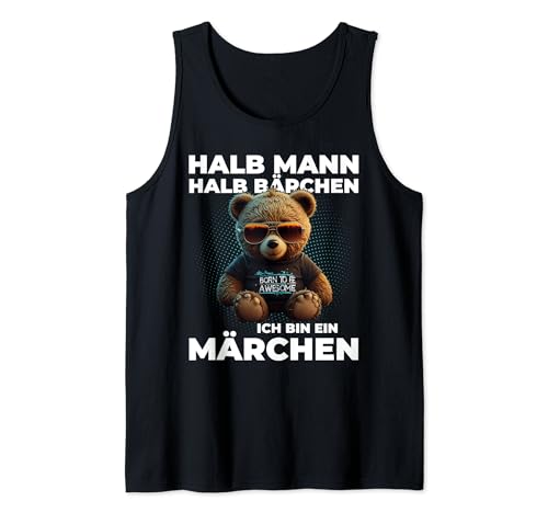 Herren Bär halb Mensch halb Bärchen Märchen Partner Geschenk Lustig Tank Top Herren Bär halb Mensch halb Bärchen Märchen Partner Geschenk Lustig Tank Top von Süßer Bär Partner Halb Mann Halb Bärchen Märchen