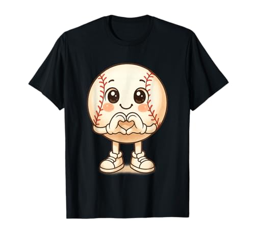 Baseball mit Herz Händen - Mama Frauen Baseball T-Shirt von Süßer Baseball mit Herz Händen