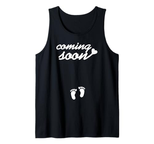Baby Kommt Bald Schwangerschaft Ankündigung Tank Top Baby Kommt Bald Schwangerschaft Ankündigung Tank Top von Süßes Baby Füße Mamas Freude