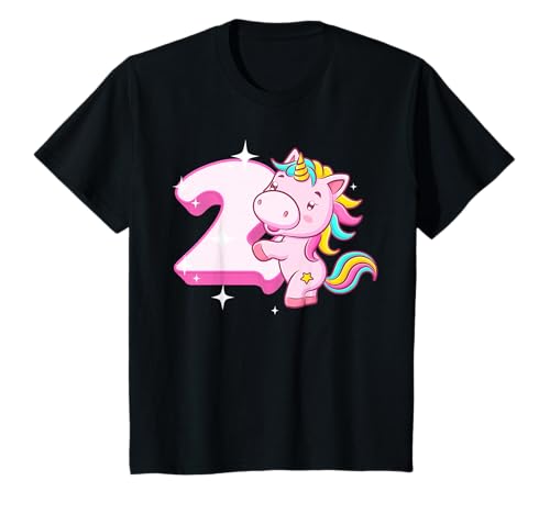 Kinder 2. Geburtstag Einhorn Mädchen 2 Jahre alt Ich bin schon 2 T-Shirt von Süßes Einhorn Geburtstag Geschenke für Mädchen