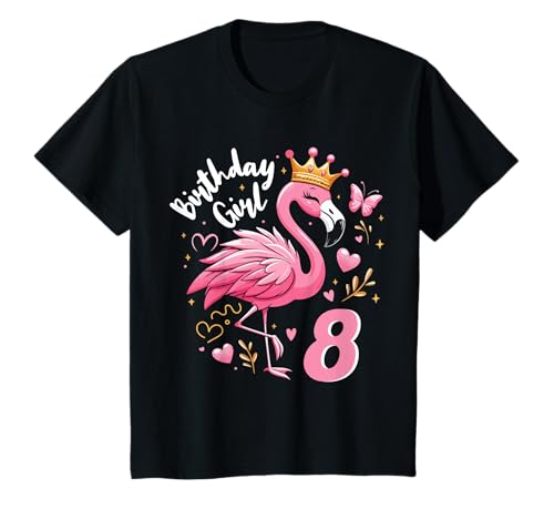 8. Geburtstag süßes Flamingo Mädchen 8 Jahre alt Niedlich T-Shirt 8. Geburtstag süßes Flamingo Mädchen 8 Jahre alt Niedlich T-Shirt von Süßes Geburtstagsgeschenk für Mädchen Flamingo