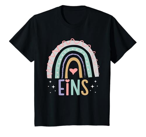 1. Geburtstag süßes Regenbogen Mädchen 1 Jahr alt Niedlich T-Shirt von Süßes Geburtstagsgeschenk für Mädchen Regenbogen
