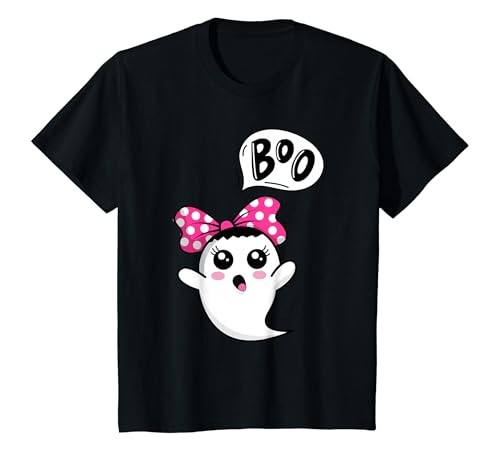 Kinder Boo Halloween Geister Kostüm Mädchen, Süßer Geist Halloween T-Shirt Kinder Boo Halloween Geister Kostüm Mädchen, Süßer Geist Halloween T-Shirt von Süßes Geisterkostüm mit Gespenst für Mädchen