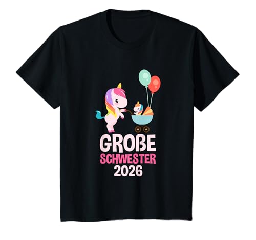 Große Schwester 2026 Süße Einhorn Baby Ankündigung T-Shirt Große Schwester 2026 Süße Einhorn Baby Ankündigung T-Shirt von Süßes Große Schwester 2026 Einhorn Geschenk