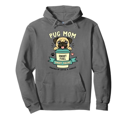 Mops Mama Hundemama Hundeliebe Pug Mom Snort Squad Kaffee Pullover Hoodie von Süßes Mops Liebhaber Koffein Kaffeebecher Design