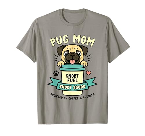 Mops Mama Hundemama Hundeliebe Pug Mom Snort Squad Kaffee T-Shirt von Süßes Mops Liebhaber Koffein Kaffeebecher Design