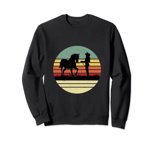 Pferde Mädchen Pferdemädchen Pfereliebe Sonnenuntergang Sweatshirt von Süßes Pferde Teen Girl Kostüm: Pferdeliebe Pony