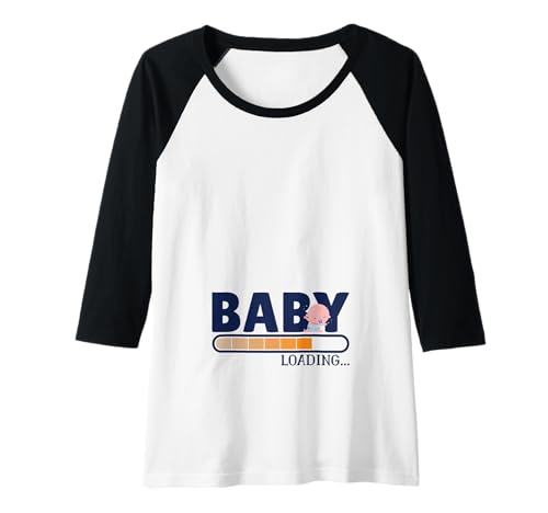 Damen Nachwuchs Baby loading für werdende Eltern Mama Mutter Raglan von Süßes Umstandsshirt Geburt Schwangerschaft Baby