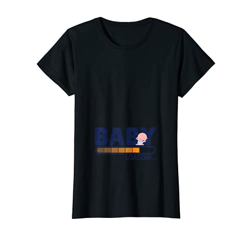 Damen Nachwuchs Baby loading für werdende Eltern Mama Mutter T-Shirt von Süßes Umstandsshirt Geburt Schwangerschaft Baby