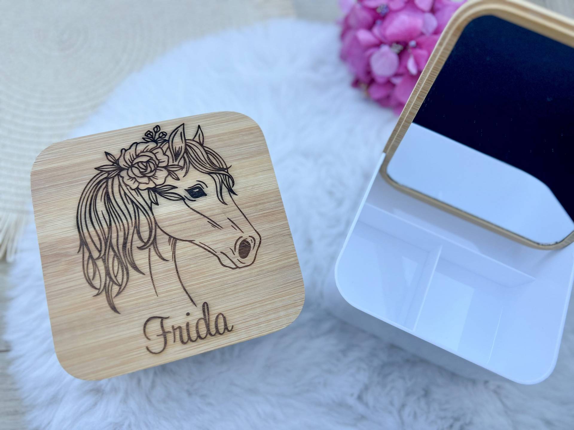 Schmuckkästchen, Schmuckdose, Schmuckschatulle, Personalisiert, Mit Spiegel, Für Mädchen von SuessfuchsDE