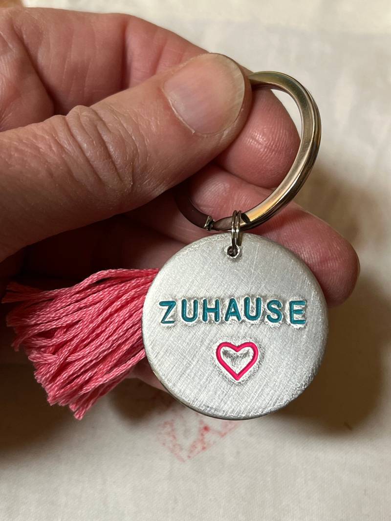 Zuhause Schlüsselanhänger Geschenk Zum Einzug Anhänger Mit Herz Familie Wohnungsschlüssel Freund Geburtstag von Suessmaedchen