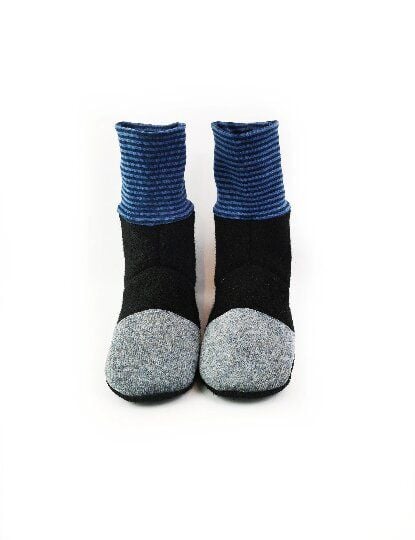 Süßstoff Hausschuhe aus Wolle mit Ledersohle, Hüttenschuhe von Süßstoff