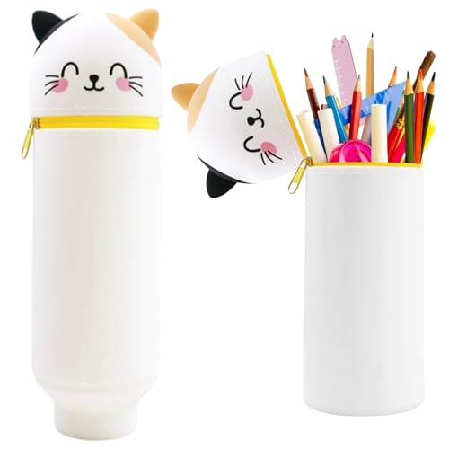 Suffolly Federmäppchen mäppchen, 2-in-1 Silikontasche Federmäppchen Mädchen Junge (Lila) von Suffolly