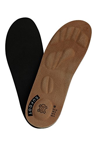 Echtes Leder 3D Orthesen Arch Support Ferse Metatarsale Kissen Fußmassage Atmungsaktive Stoßdämpfer Ortholite Memory Foam Einlegesohlen (EU46/UK11/US13/AU11/Men) von Sufoot