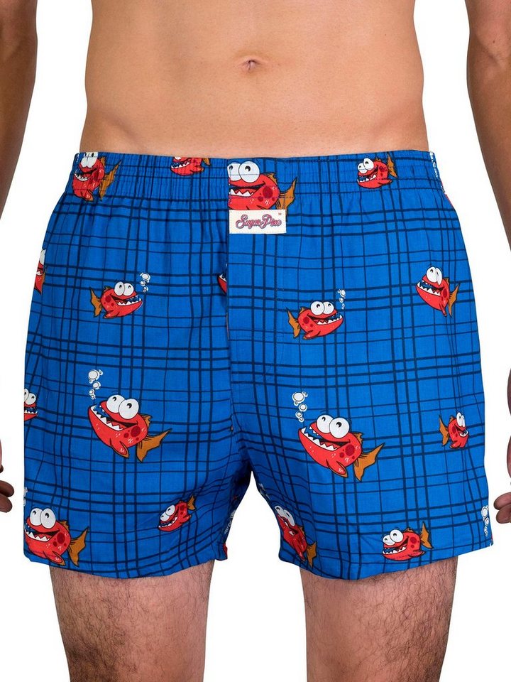 Sugar Pine Boxer Webboxershorts weit Motive Print (1-St) Herren Männer Unterhose von Sugar Pine