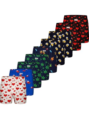Sugar Pine Herren Boxershorts 9-Pack Motiv Print Mix - Motiv Mix - Größe XXL Sugar Pine Herren Boxershorts 9-Pack Motiv Print Mix - Motiv Mix - Größe XXL von Sugar Pine