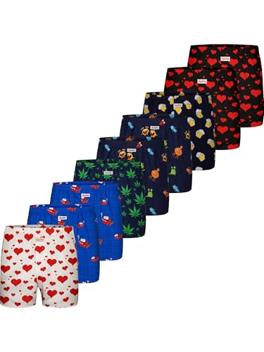 Sugar Pine Herren Boxershorts 9-Pack Motiv Print Mix - Style Mix - Größe XXL Sugar Pine Herren Boxershorts 9-Pack Motiv Print Mix - Style Mix - Größe XXL von Sugar Pine