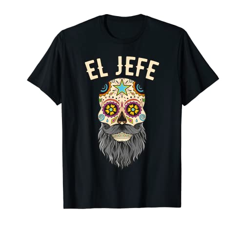 Herren El Jefe Men the Boss Bearded Sugar Skull Day of the Dead T-Shirt Herren El Jefe Men the Boss Bearded Sugar Skull Day of the Dead T-Shirt von Sugar Skull Day of the Dead Dia de los Muertos Co.