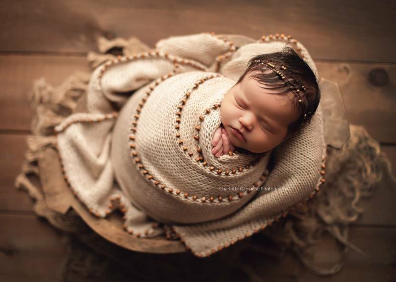 Perlen Gold & Kupfer Neugeborenen Tieback/Stirnband Foto Prop Requisiten Neugeborene Stirnbänder Zierliche von SugarBabyPhotoProps