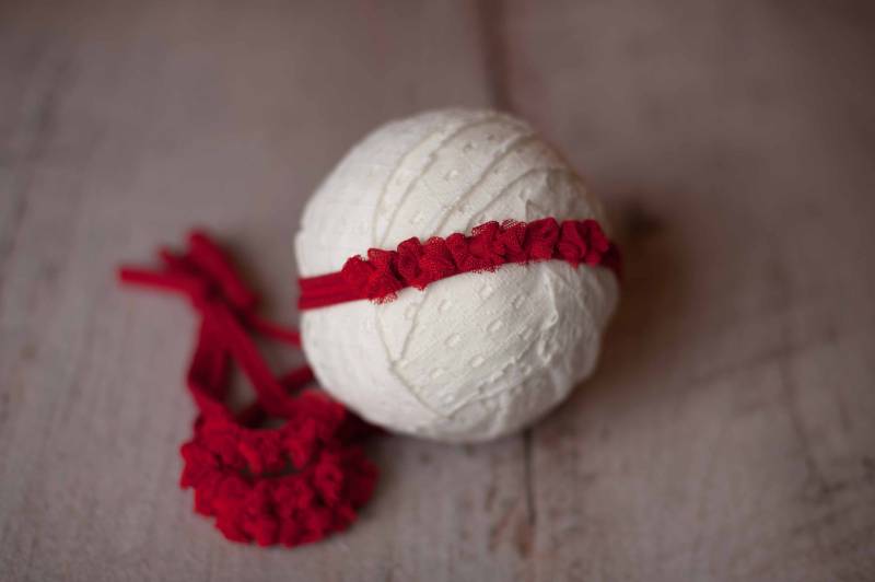 Rote Zierliche Bögen Weihnachten Urlaub Neugeborenen Jersey Stretch Raffhalter Stirnband Foto Prop von SugarBabyPhotoProps