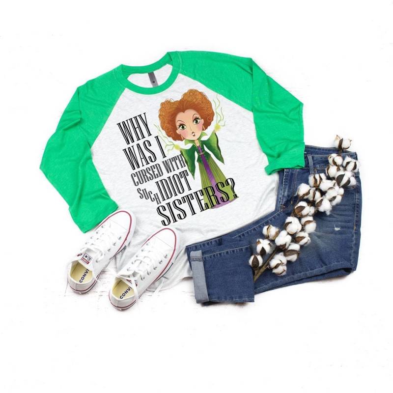 Herbst Erwachsene Unisex Raglan, Beruhigender Kreis, Hexenschwestern-T-stück, Bff Passende Halloween-Hemden, Mary, Winnifred, Sarah, Ich Rieche von SugarHillDesigns2010