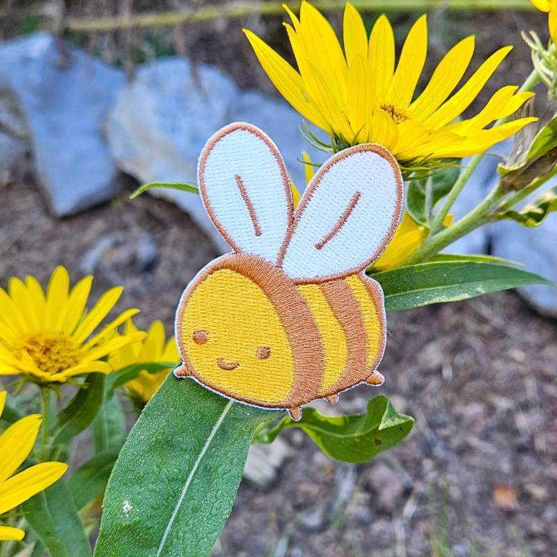 Silberne Biene - Patch Zum Aufbügeln von SugarLich