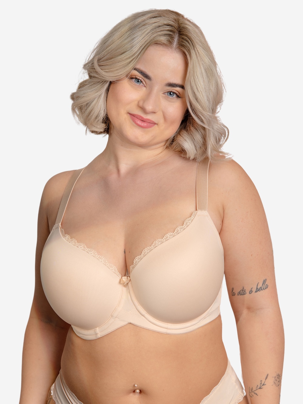 Große Größen BH CONSCIOUS Demi-BHs Schalen-BHs, Damen, orange, Größe: 85G, Polyester/Synthetische Fasern/Elasthan, Happy Size DE Women von SugarShape