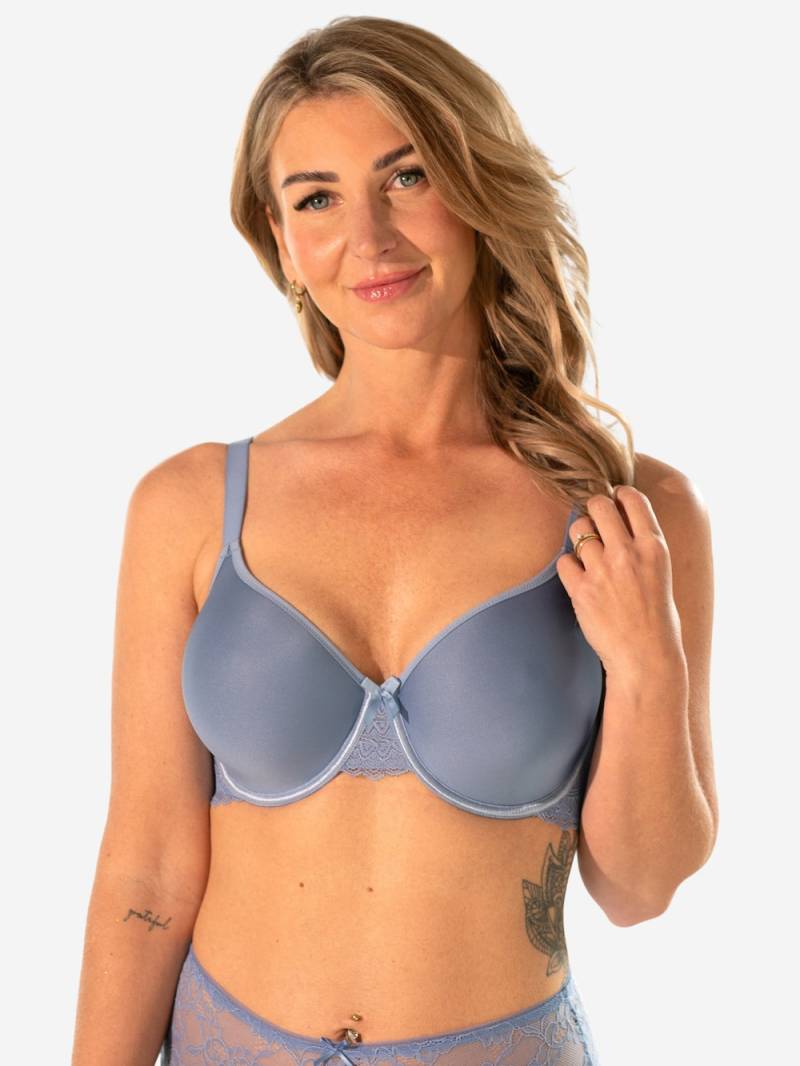 Große Größen BH LUCY Demi-BHs Bügel-BHs, Damen, blau, Größe: 85G, Polyester/Synthetische Fasern/Elasthan, Happy Size DE Women von SugarShape