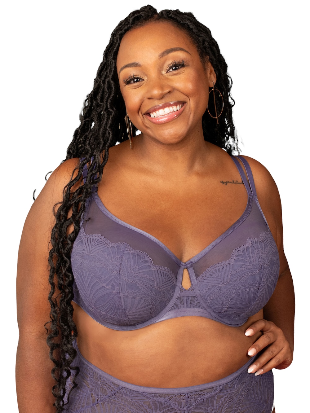 Große Größen BH LUXE Full-Cup-BHs Bügel-BHs, Damen, blau, Größe: 90F, Synthetische Fasern/Polyester/Baumwolle, Happy Size DE Women von SugarShape