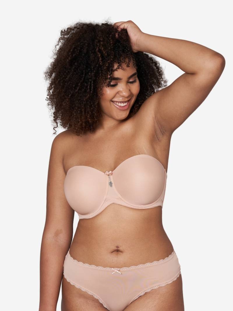 Große Größen BH Liberty Balconette-BH Bügel-BH, Damen, beige, Größe: 95F, Polyester/Synthetische Fasern/Elasthan, Happy Size DE Women von SugarShape