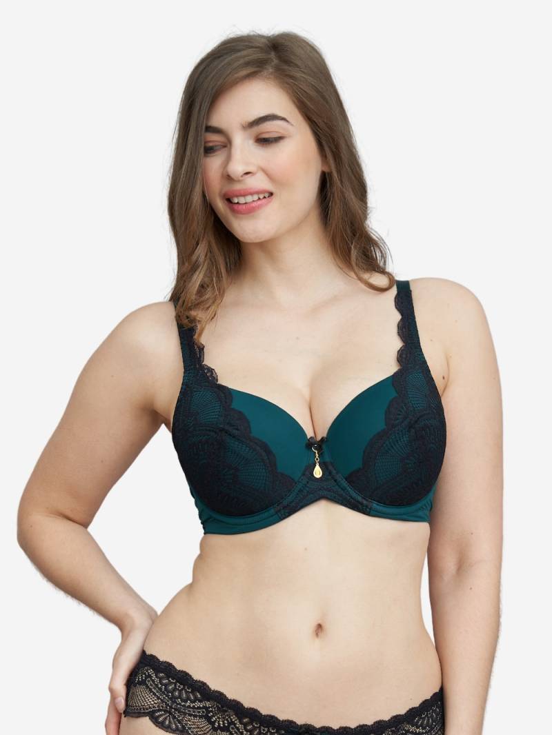 Große Größen BH Pure Divine Demi-BH Bügel-BH, Damen, grün, Größe: 95E, Polyester/Synthetische Fasern/Elasthan, Happy Size DE Women von SugarShape